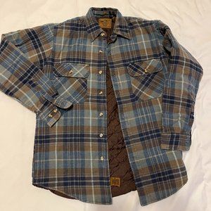 VTG St John’s Bay Quilted Plaid Flannel Shirt S